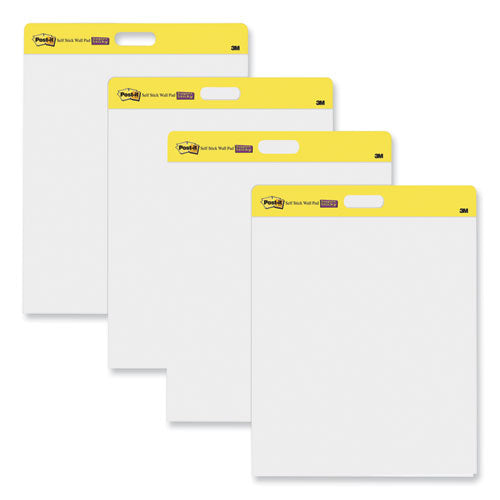 Image of Post-it® Easel Pads Super Sticky Self-Stick Wall Pad, Unruled, 20 x 23, White, 20 Sheets/Pad, 2 Pads/Pack, 2 Packs/Carton
