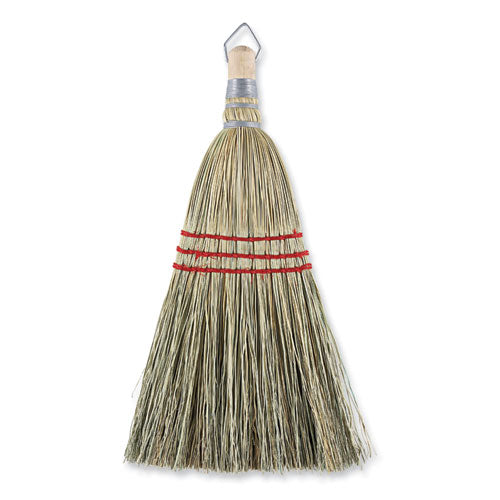 Image of Boardwalk® Corn Whisk Broom, Corn Fiber Bristles, 9" Bristle Length, Yellow, 12/Carton