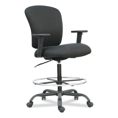 Image of Alera® Alera Mota Series Big And Tall Stool, Supports Up To 450 Lb, 28.74" To 32.67" Seat Height, Black