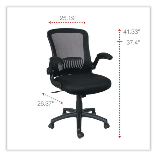 Image of Alera® Alera Eb-E Series Swivel/tilt Mid-Back Mesh Chair, Supports Up To 275 Lb, 18.11" To 22.04" Seat Height, Black