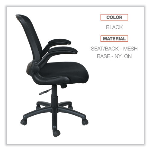 Image of Alera® Alera Eb-E Series Swivel/tilt Mid-Back Mesh Chair, Supports Up To 275 Lb, 18.11" To 22.04" Seat Height, Black