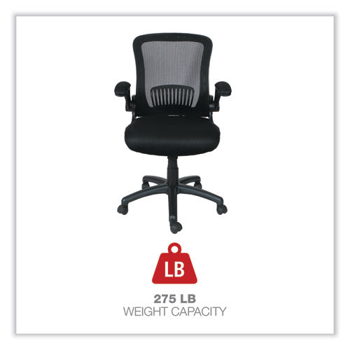 Image of Alera® Alera Eb-E Series Swivel/tilt Mid-Back Mesh Chair, Supports Up To 275 Lb, 18.11" To 22.04" Seat Height, Black