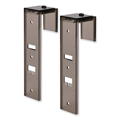 Image of deflecto® DocuPocket Three-Pocket File Partition Set, 3 Sections, Letter Size, 13" x 7" x 20", Smoke, 3/Set