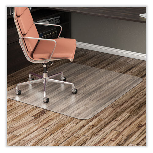 Image of deflecto® EconoMat All Day Use Chair Mat for Hard Floors, Flat Packed, 45 x 53, Clear