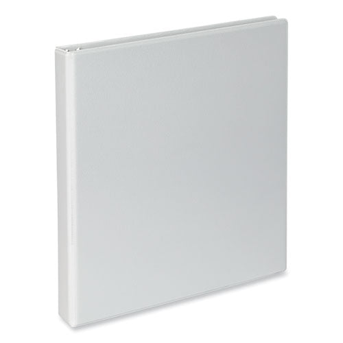 Image of Universal® Slant D-Ring View Binder, 3 Rings, 1" Capacity, 11 x 8.5, White, 12/Carton