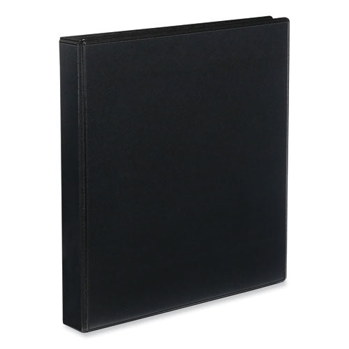 Image of Universal® Slant D-Ring View Binder, 3 Rings, 1" Capacity, 11 x 8.5, Black, 12/Carton