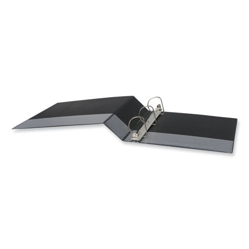 Image of Universal® Slant D-Ring View Binder, 3 Rings, 2" Capacity, 11 x 8.5, Black, 6/Carton