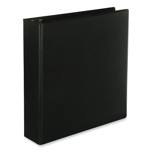 Image of Universal® Slant D-Ring View Binder, 3 Rings, 2" Capacity, 11 x 8.5, Black, 6/Carton