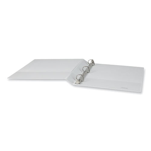 Image of Universal® Slant D-Ring View Binder, 3 Rings, 1" Capacity, 11 x 8.5, White, 12/Carton