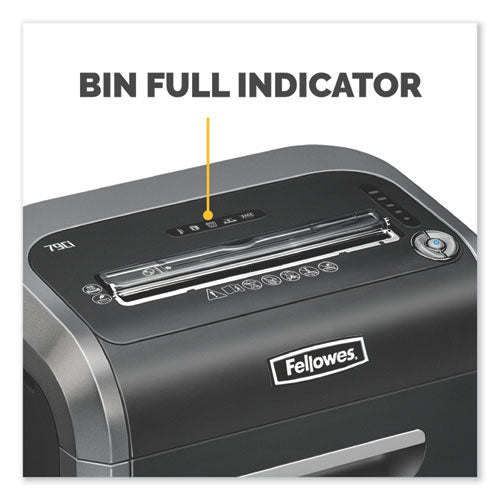Image of Fellowes® Powershred 79ci 100% Jam Proof Cross-Cut Shredder, 16 Manual Sheet Capacity