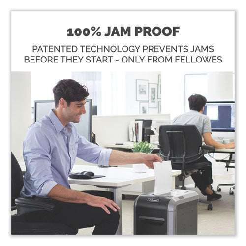 Image of Fellowes® Powershred 99ci 100% Jam Proof Cross-Cut Shredder, 18 Manual Sheet Capacity