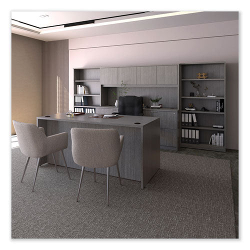 Image of Alera® Alera Valencia Series Full Pedestal File, Left or Right, 2 Legal/Letter-Size File Drawers, Gray, 15.63" x 20.5" x 28.5"