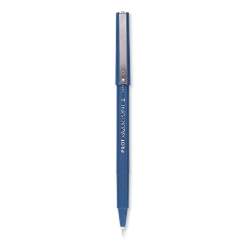 Image of Pilot® Razor Point II Super Fine Line Porous Point Pen, Stick, Super-Fine 0.2 mm, Blue Ink, Blue Barrel, Dozen