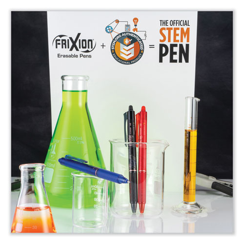Image of Pilot® Frixion Clicker Erasable Gel Pen, Retractable, Bold 1 Mm, Blue Ink, Blue Barrel, Dozen