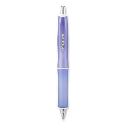 Image of Pilot® Dr. Grip Frosted Advanced Ink Ballpoint Pen, Retractable, Medium 1 Mm, Black Ink, Purple Barrel