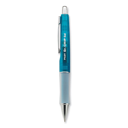Image of Pilot® Dr. Grip Gel Pen, Retractable, Fine 0.7 mm, Black Ink, Translucent Blue Barrel