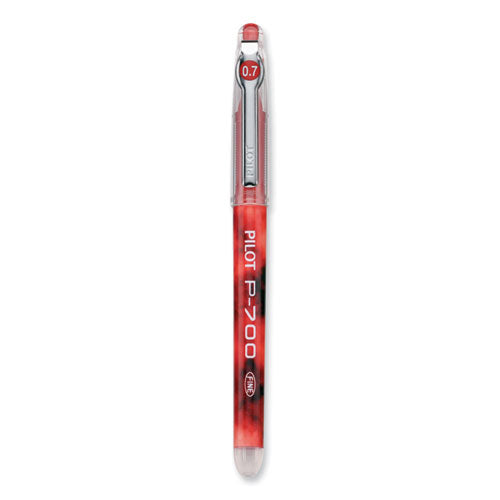 Image of Pilot® Precise P-700 Gel Pen, Stick, Fine 0.7 Mm, Red Ink, Red Barrel, Dozen