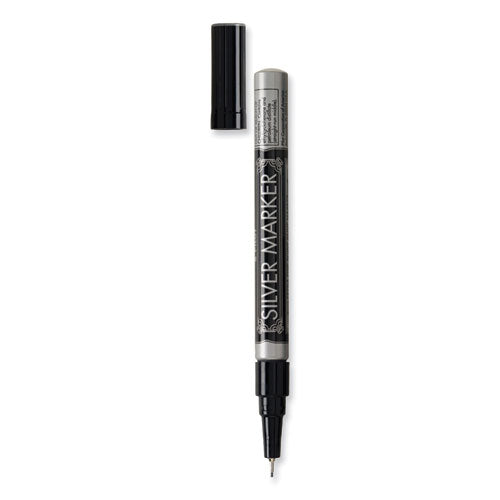 Image of Pilot® Creative Art And Crafts Marker, Extra-Fine Brush Tip, Silver