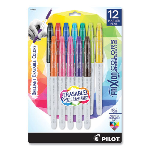Image of Pilot® FriXion Colors Erasable Porous Point Pen, Stick, Bold 2.5 mm, Assorted Ink and Barrel Colors, 12/Pack