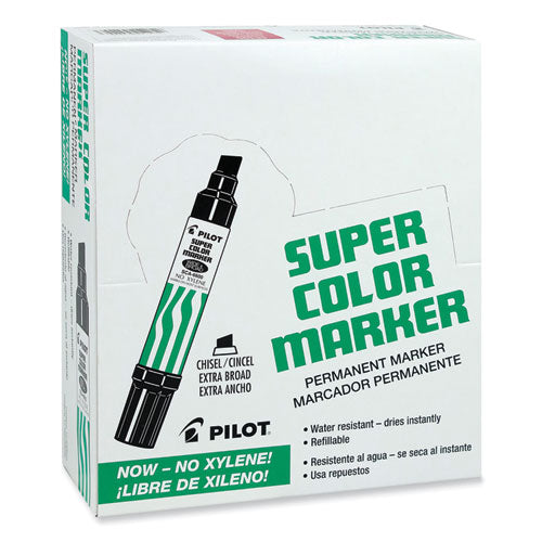 Image of Pilot® Jumbo Refillable Permanent Marker, Broad Chisel Tip, Red
