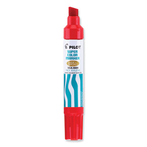 Image of Pilot® Jumbo Refillable Permanent Marker, Broad Chisel Tip, Red