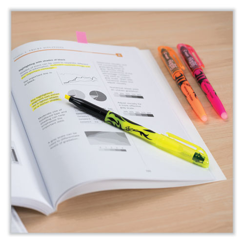 Image of Pilot® Frixion Light Erasable Highlighter, Yellow Ink, Chisel Tip, Yellow/black Barrel, Dozen