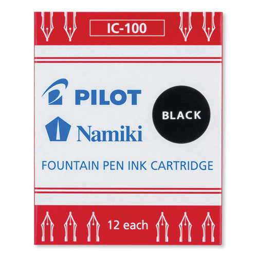 Image of Pilot® Plumix Fountain Pen Refill Cartridge, Black Ink, 12/box