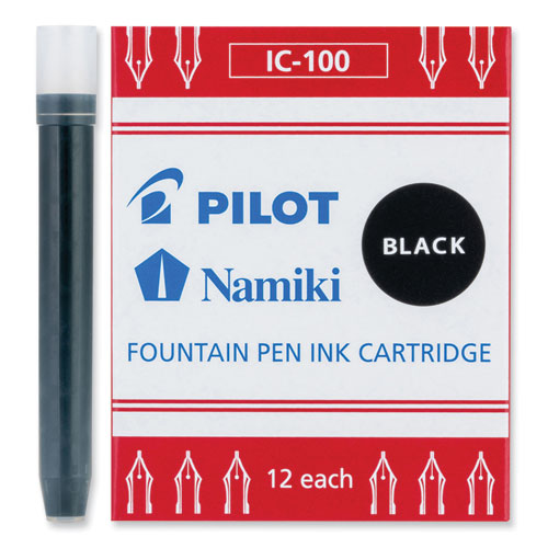 Image of Pilot® Plumix Fountain Pen Refill Cartridge, Black Ink, 12/box