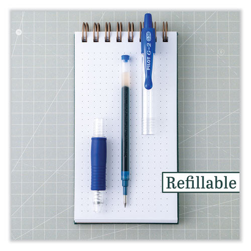 Image of Pilot® Refill For Pilot B2p, Dr Grip, G2, G6, Mr Metropolitan, Precise Begreen And Q7 Gel Pens, Extra-Fine Tip, Blue Ink, 2/pack