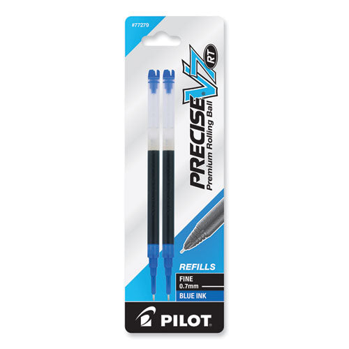 Image of Pilot® Refill For Pilot Precise V7 Rt Rolling Ball, Fine Conical Tip, Blue Ink, 2/pack