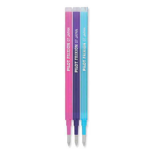 Image of Pilot® Refill For Pilot Frixion Erasable, Frixion Ball, Frixion Clicker And Frixion Lx Gel Ink Pens, Fine Tip, Assorted Ink, 3/pack