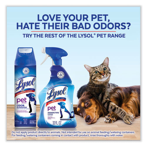 Image of LYSOL® Brand Disinfectant Spray II Pet Odor Eliminator, Fresh, 15 oz Aerosol Spray, 12/Carton
