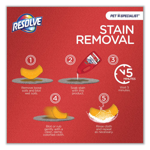 Image of RESOLVE® Pet Specialist Stain and Odor Remover, Citrus, 32 oz Trigger Spray Bottle, 12/Carton