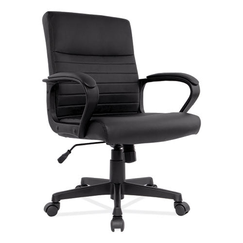 Image of Alera® Alera Breich Series Manager Chair, Supports Up to 275 lbs, 16.73" to 20.39" Seat Height, Black Seat/Back, Black Base