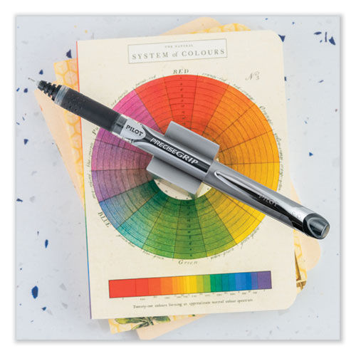Image of Pilot® Precise Grip Rollerball Pen, Stick, Extra-Fine 0.5 mm, Black Ink, Black Barrel