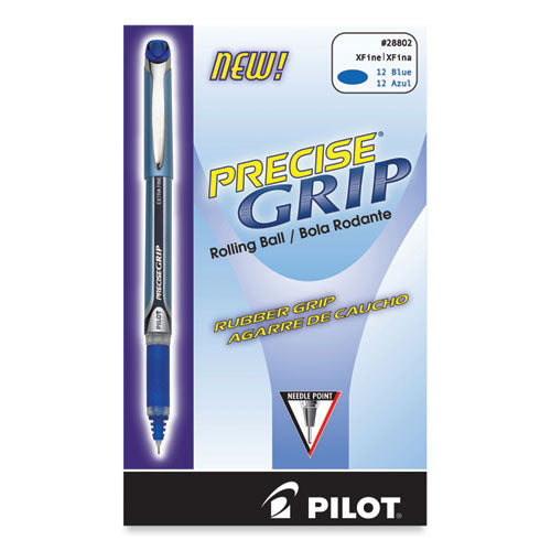 Image of Pilot® Precise Grip Rollerball Pen, Stick, Extra-Fine 0.5 mm, Blue Ink, Blue Barrel