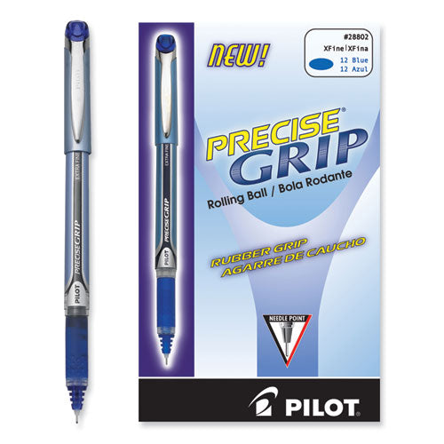 Image of Pilot® Precise Grip Rollerball Pen, Stick, Extra-Fine 0.5 mm, Blue Ink, Blue Barrel
