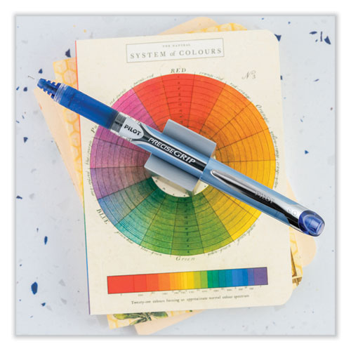 Image of Pilot® Precise Grip Rollerball Pen, Stick, Extra-Fine 0.5 mm, Blue Ink, Blue Barrel