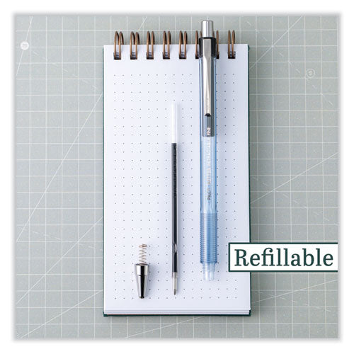Image of Pilot® Better Ballpoint Pen, Retractable, Medium 1 Mm, Blue Ink, Translucent Blue Barrel, Dozen