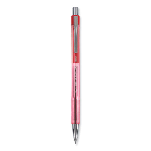 Image of Pilot® Better Ballpoint Pen, Retractable, Medium 1 Mm, Red Ink, Translucent Red Barrel, Dozen