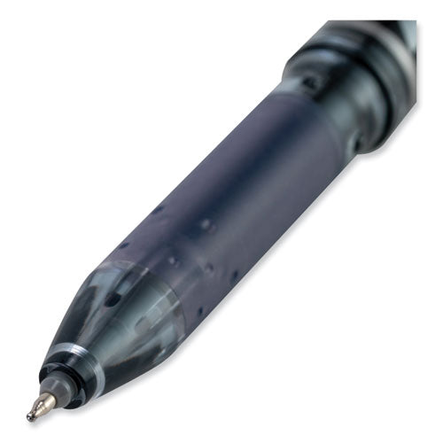 Image of Pilot® FriXion Point Erasable Gel Pen, Stick, Extra-Fine 0.5 mm, Black Ink, Black/Silver/Smoke Barrel