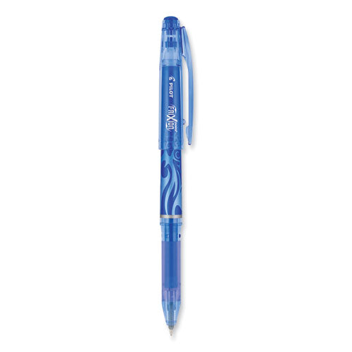 Image of Pilot® FriXion Point Erasable Gel Pen, Stick, Extra-Fine 0.5 mm, Blue Ink, Blue/Silver/Transparent Blue Barrel