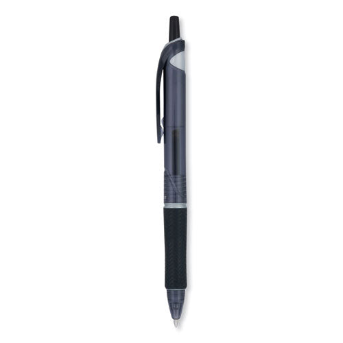 Image of Pilot® Acroball Colors Advanced Ink Hybrid Gel Pen, Retractable, Medium 1 mm, Black Ink, Smoke/Black Barrel