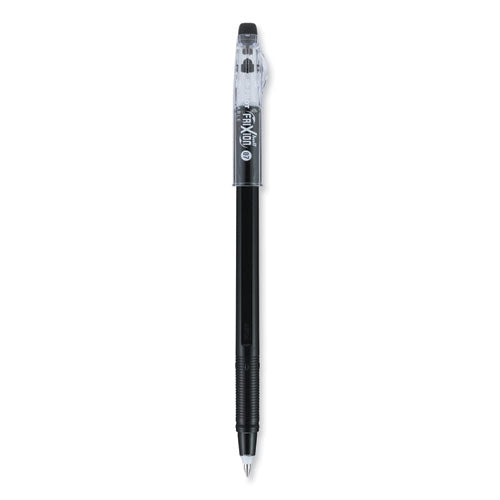 Image of Pilot® FriXion ColorSticks Erasable Gel Pen, Stick, Fine 0.7 mm, Black Ink, Black Barrel, Dozen