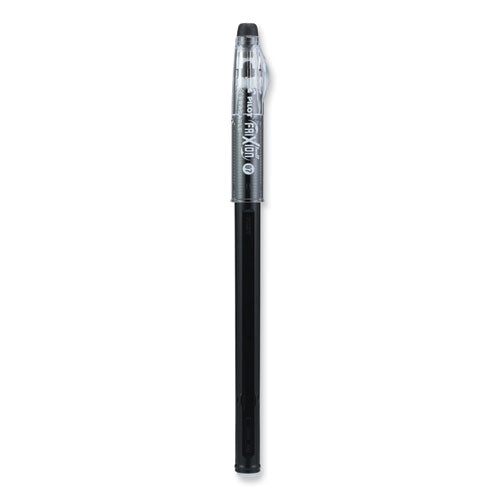 Image of Pilot® FriXion ColorSticks Erasable Gel Pen, Stick, Fine 0.7 mm, Black Ink, Black Barrel, Dozen