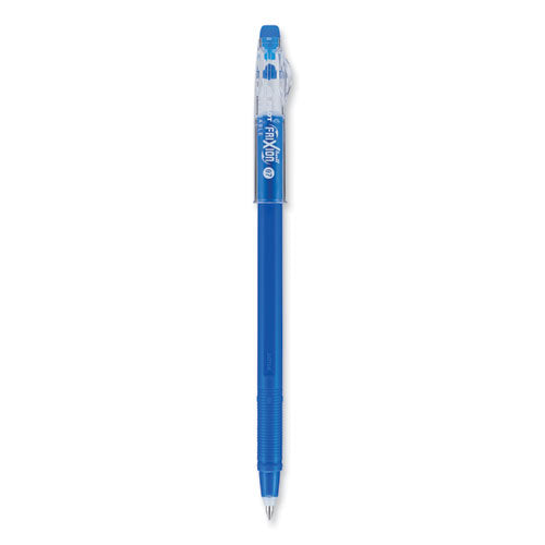Image of Pilot® FriXion ColorSticks Erasable Gel Pen, Stick, Fine 0.7 mm, Blue Ink, Blue Barrel, Dozen