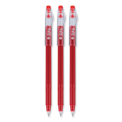 Image of Pilot® FriXion ColorSticks Erasable Gel Pen, Stick, Fine 0.7 mm, Red Ink, Red Barrel, Dozen