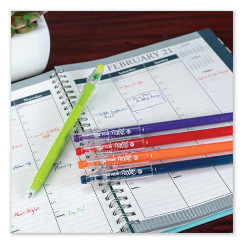 Image of Pilot® FriXion ColorSticks Erasable Gel Pen, Stick, Fine 0.7 mm, Red Ink, Red Barrel, Dozen