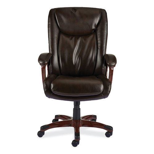 Image of Alera® Alera Darnick Series Manager Chair, Supports Up to 275 lbs, 17.13" to 20.12" Seat Height, Brown Seat/Back, Brown Base