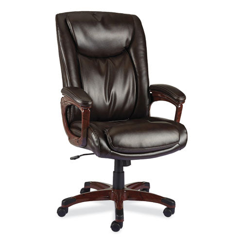 Image of Alera® Alera Darnick Series Manager Chair, Supports Up to 275 lbs, 17.13" to 20.12" Seat Height, Brown Seat/Back, Brown Base